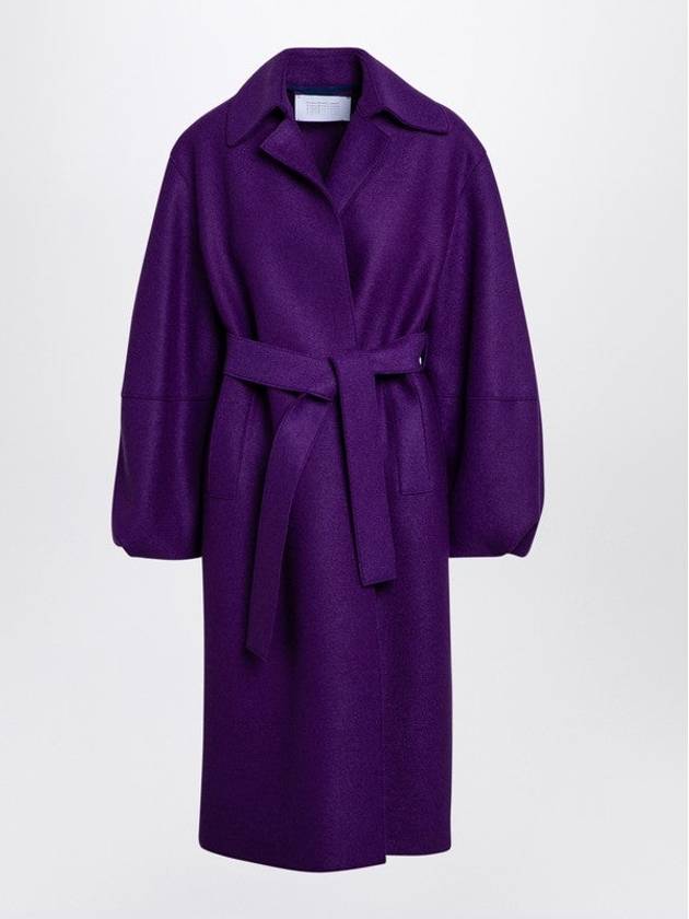 Coat With Purple Wool Belt