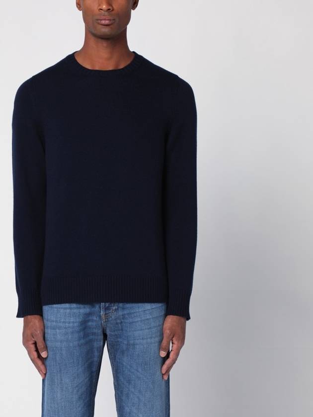 Drumohr Blue cashmere crew-neck sweater