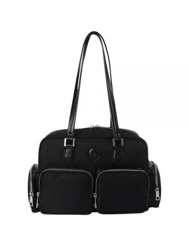 아노에틱 나일론 아웃포켓 숄더 백 블랙 Anoetic Nylon Outpocket Shoulder Bag Black