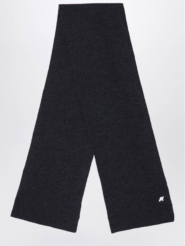 K-Way Etienne black wool scarf