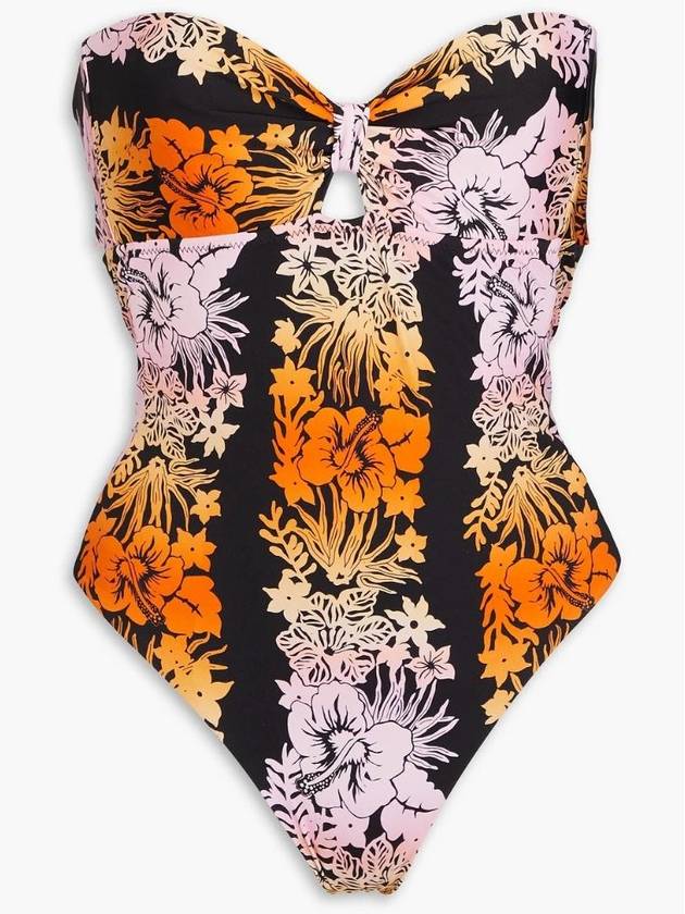NB07 산드로 여성 수영복 Cutout floral print bandeau swimsuit 1647597336592970