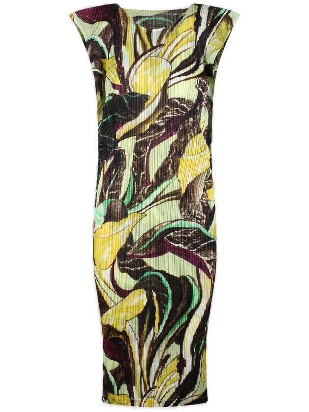Pleats Please Issey Miyake 그래픽 프린트 민소매 드레스 PP46JH695_65