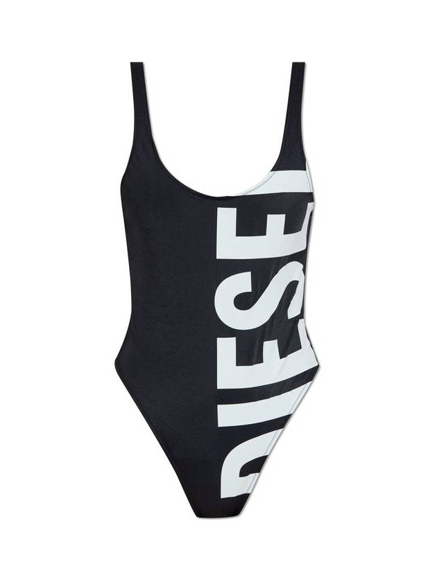 디젤 Bfsw-Kylia 로고 프린트 하이컷 수영복