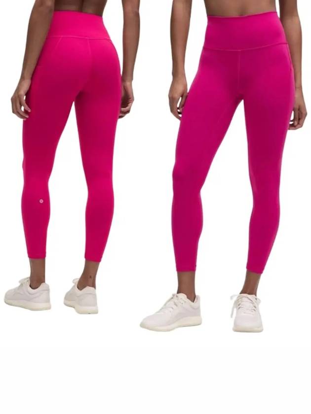 룰루레몬 레깅스 윈더 트레인 포켓 바지 핫핑크