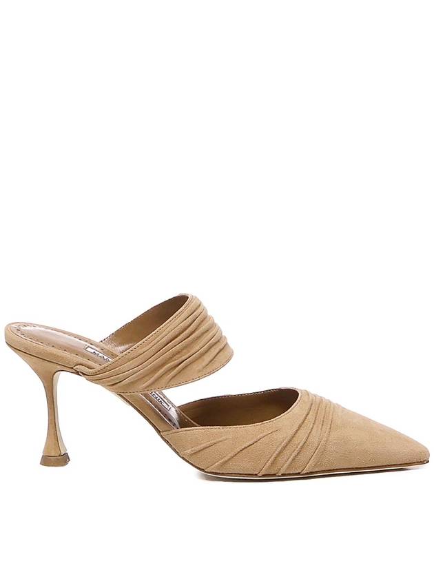 Manolo Blahnik Circeamu Sabot In Suede