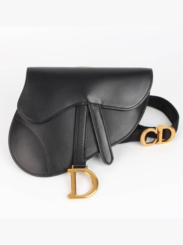 디올 새들 파우치 벨트백