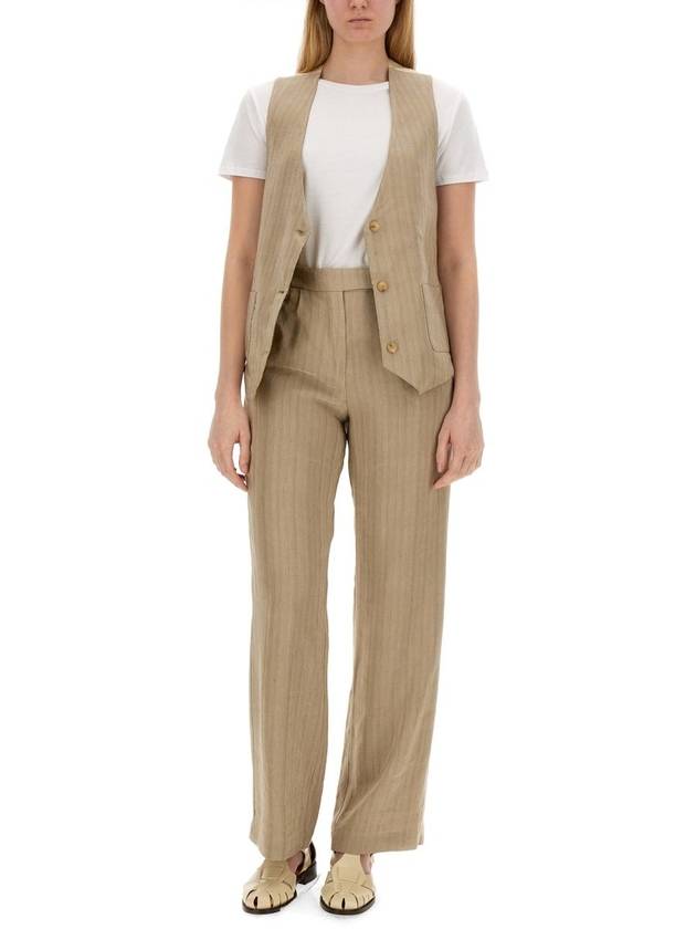 알리시 헤링본 스트레이트 레그 팬츠 Alysi Herringbone Straight Leg Trousers
