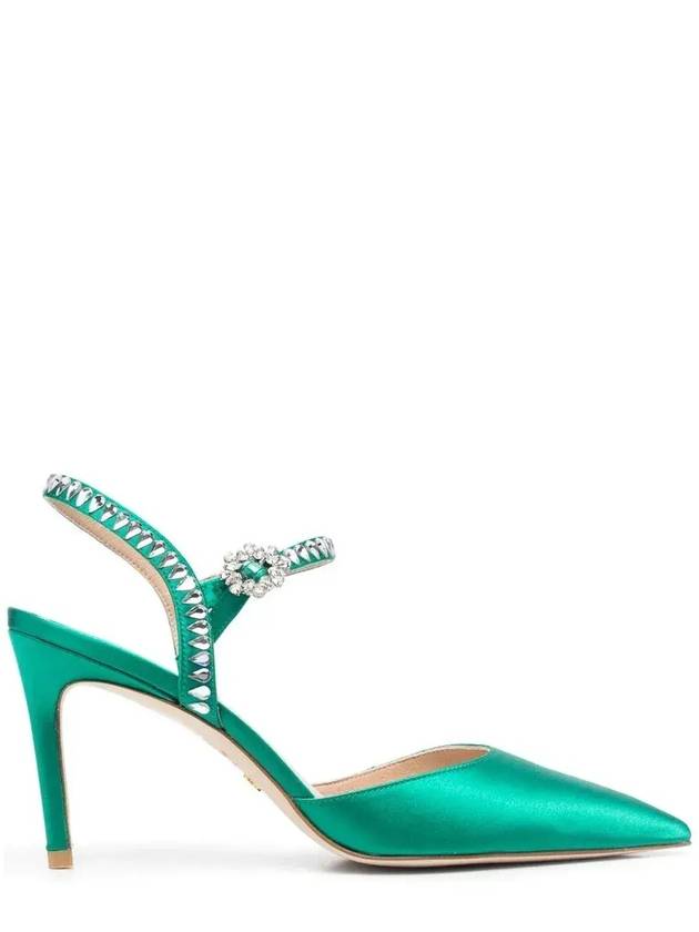 Stuart Weitzman 포인티드 토 앵클 스트랩 펌프스 SD624_KELKELLYGREEN