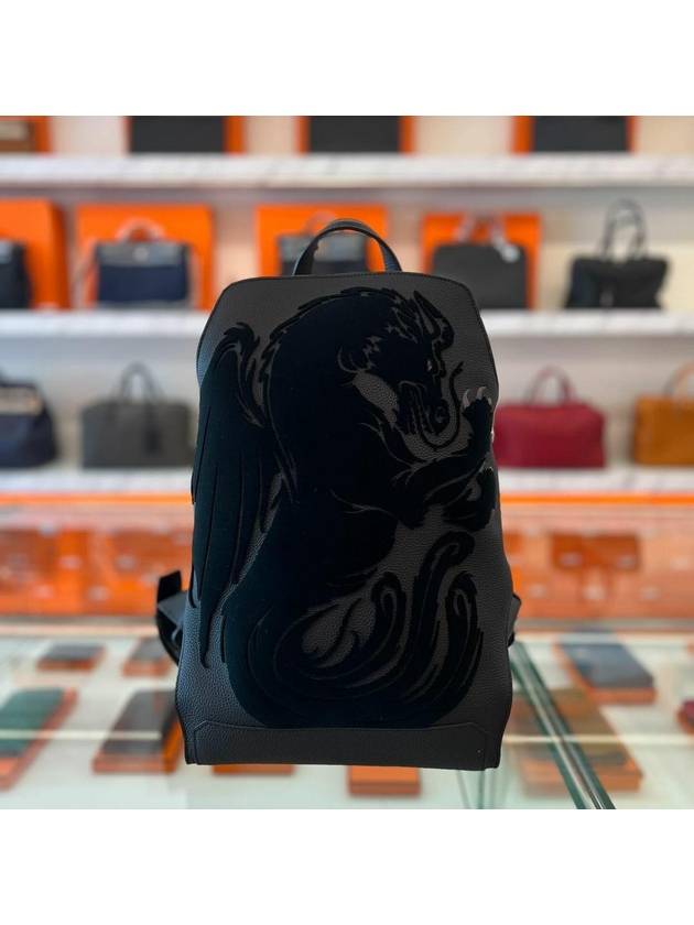 에르메스 시티백 27 드래곤 백팩 블랙 토고