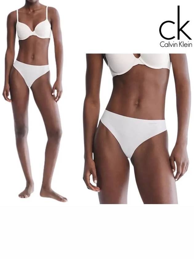 캘빈클라인 여성 인비저블스 언더웨어 삼각 끈팬티 화이트