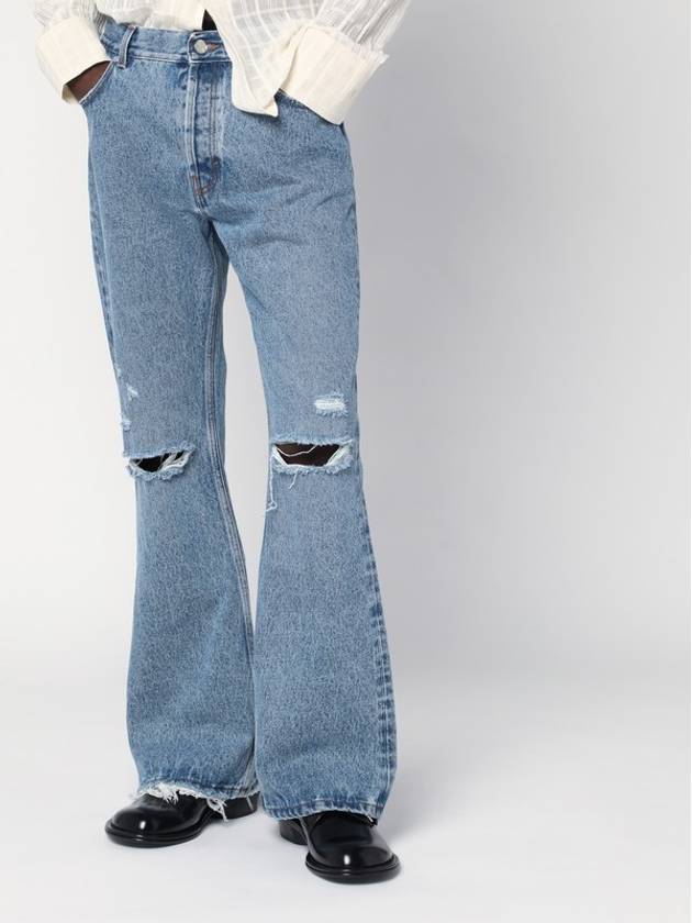 Sefr Trashed Mid Blue denim jeans