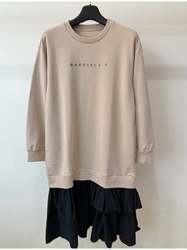 24FW MM6 메종 마르지엘라 키즈 원피스 M60647 MM04H 베이지 블랙 16A