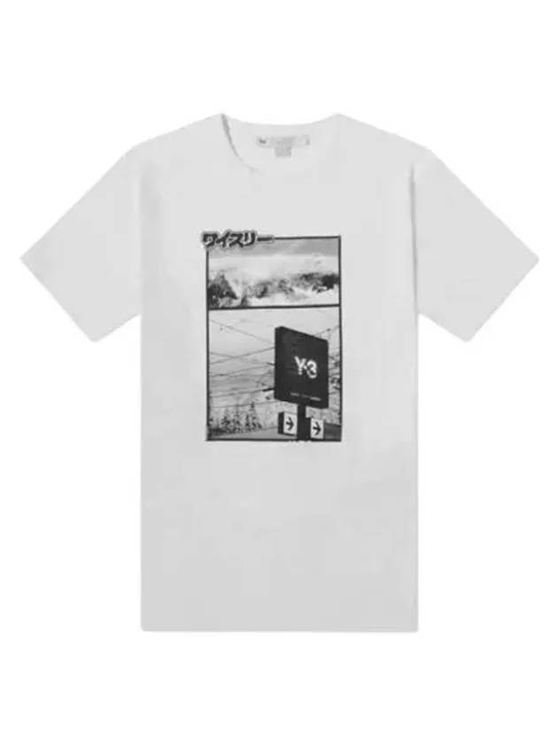 Y 3 진 페이지 1 숏슬리브 티셔츠 화이트 Y 3 Zine Page 1 Short Sleeve T Shirt White