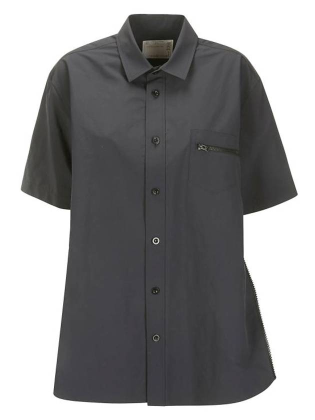 24SS 사카이 긴팔 셔츠 2403358M 201 NAVY