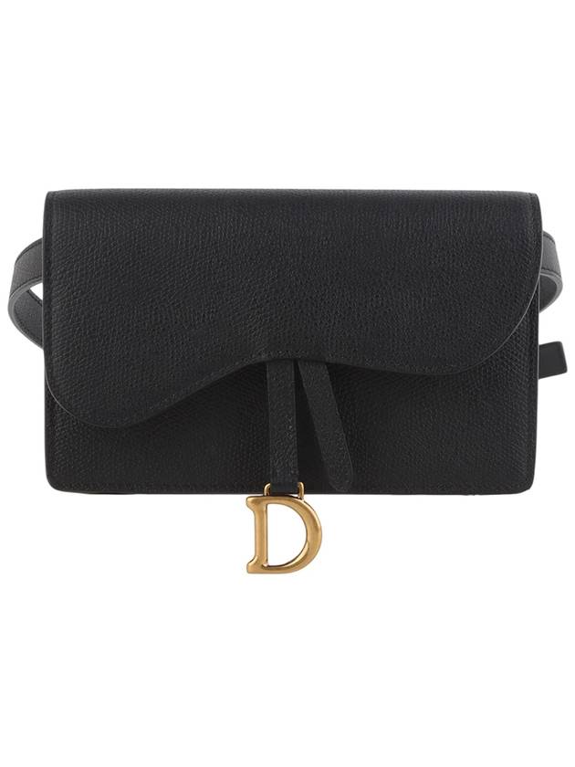 디올 S5619CCEH 블랙 레더 새들 벨트백34491Y