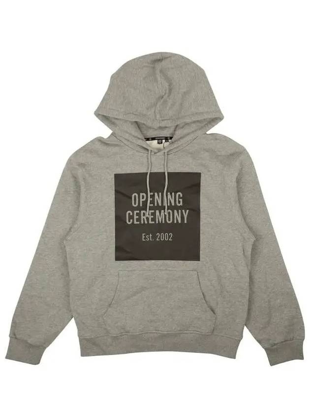 4224226 Opening Ceremony Grey Cotton Torch Box Logo Hoodie