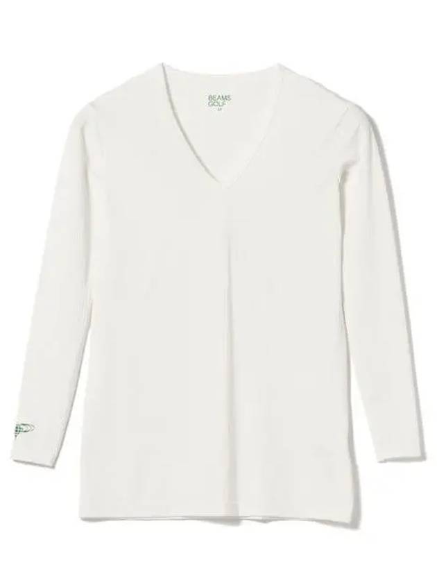 단톤 빔즈 골프 x 프리즈 테크 V 넥 롱 슬리브 2 화이트 63276062_104543640