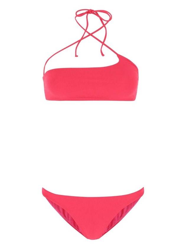 The Attico 로고 디테일 홀터넥 비키니 세트