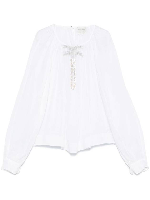 포르테포르테 보호 블라우스 화이트