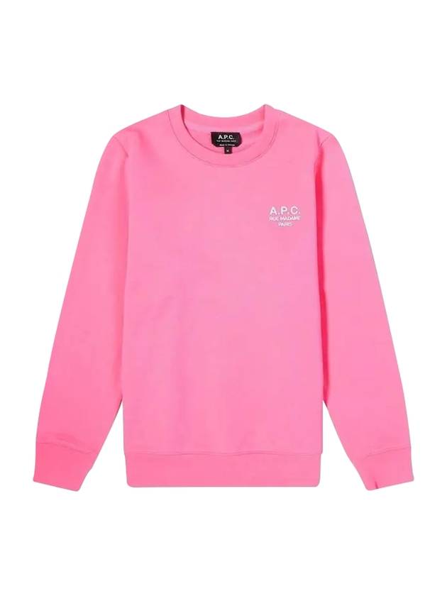 아페쎄 여성 로고 프린트 크루넥 맨투맨 핑크