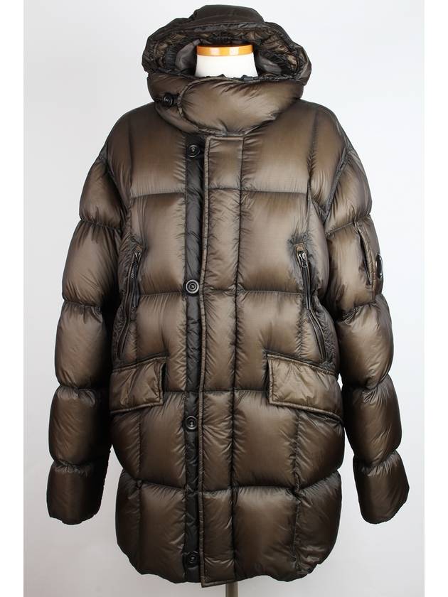 CP컴퍼니 쉘 후드 다운 자켓 카키 56 110 115