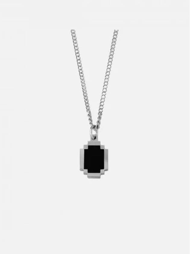 논논 픽셀 오발 넥클리스 실버925 Nonenon Pixel Oval Necklace Silver925