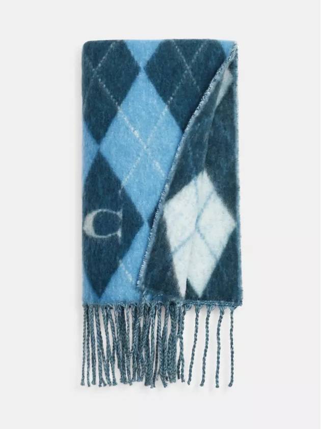 코치 아길 프린트 오버사이즈 머플러 Light Mist