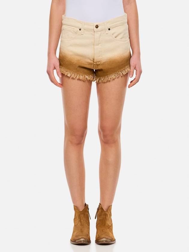 Alanui Raw Cotton Denim Shorts