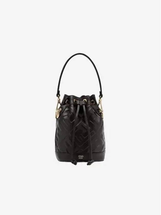 펜디 몬트레조 FF 레더 미니백 블랙 Fendi Mon Tresor FF Leather Mini Bag Black
