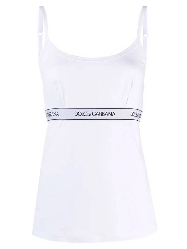 돌체앤가바나 로고 밴드 캐미솔 화이트