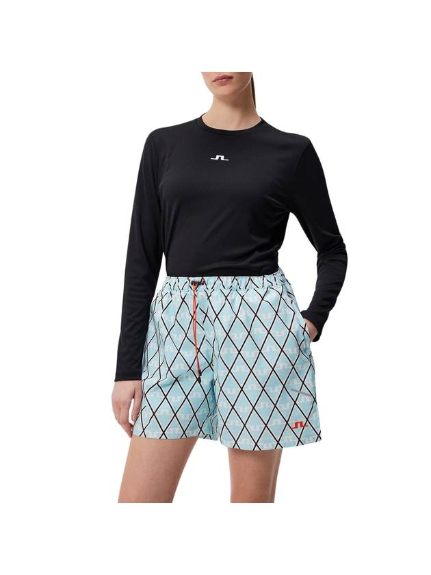 제이린드버그 골프 로고 프린트 아다 긴팔 티셔츠 블랙