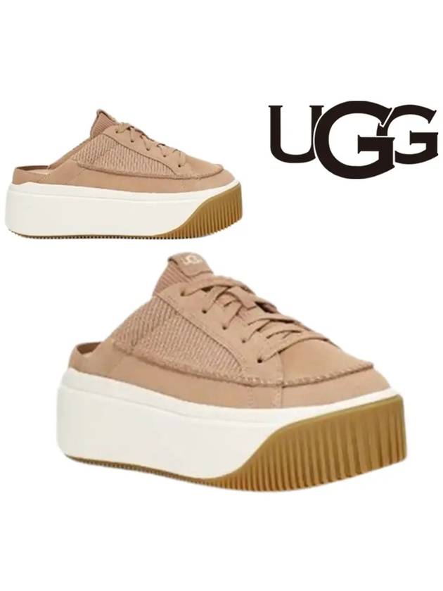 어그 슬리퍼 EZ 니트 패널 플랫폼 뮬 신발 샌드