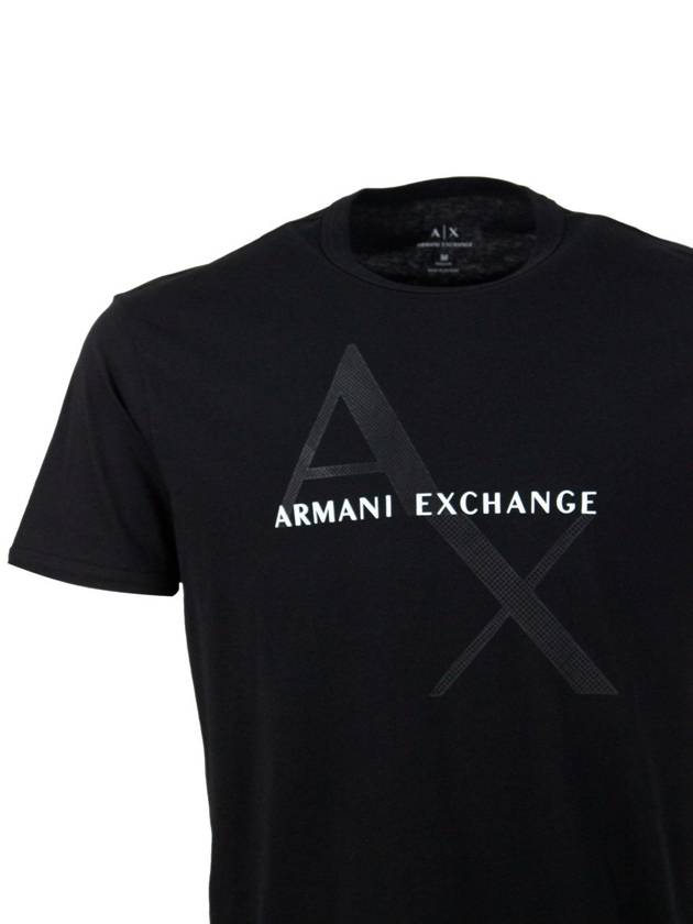아르마니 익스체인지 로고 프린트 크루넥 티셔츠 Armani Exchange Logo Printed Crewneck T Shirt