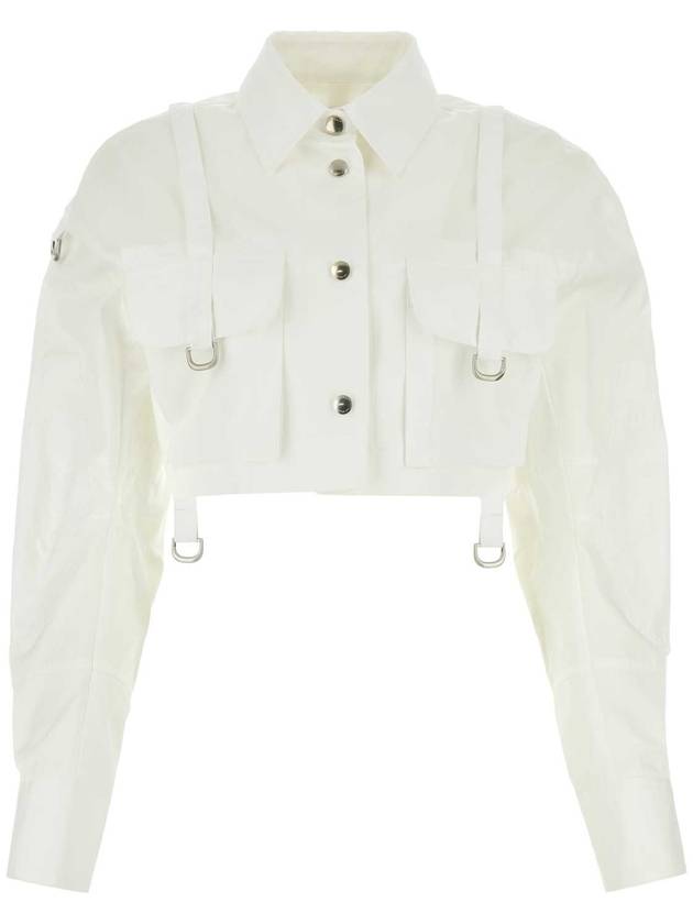 23FW Off 화이트 화이트 poplin 셔츠 OWGE011F23FAB002 0101