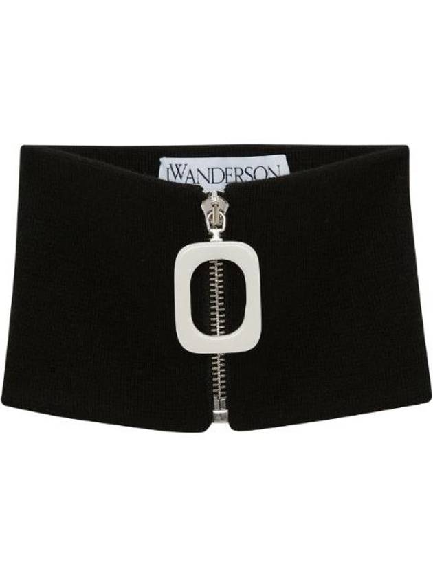 JW 앤더슨 집업 울 넥밴드 블랙