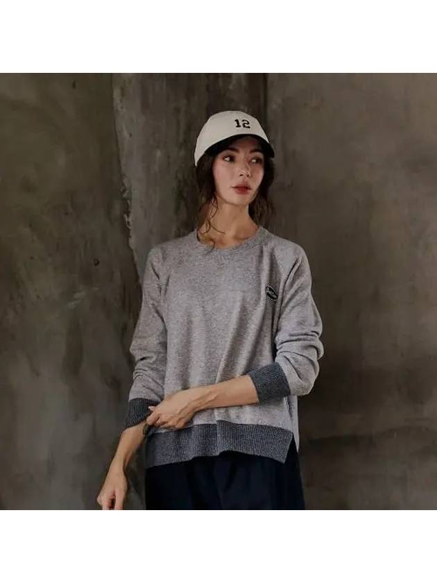 블렌드 배색R 그레이