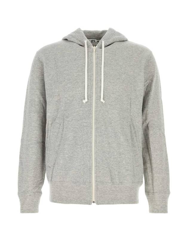 COMME DES GARCONS PLAY Grey cotton sweatshirt AXT342051 TOPGRAY