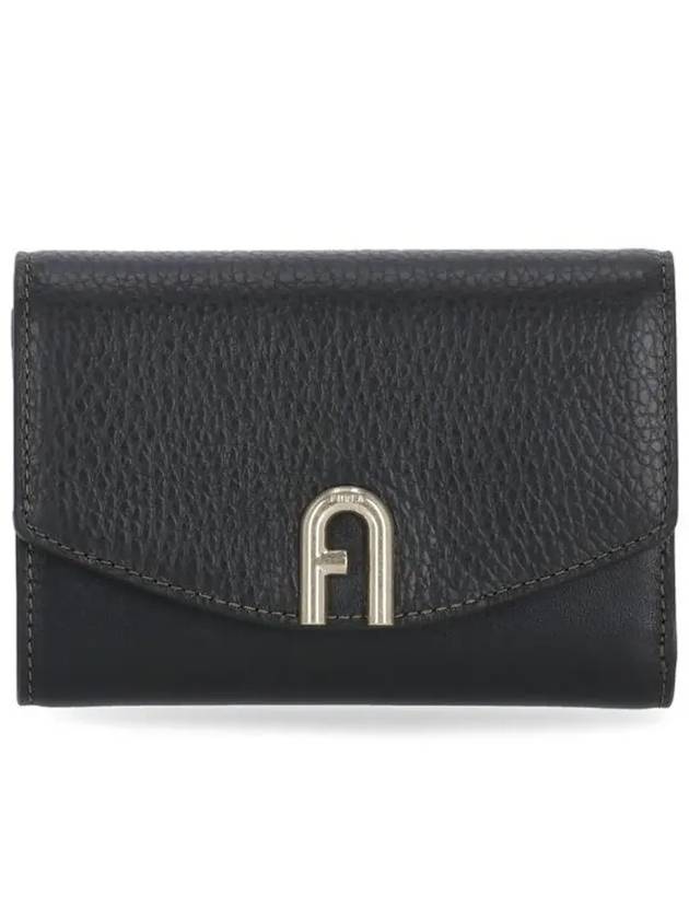 훌라 금장 카프 레더 반지갑 블랙