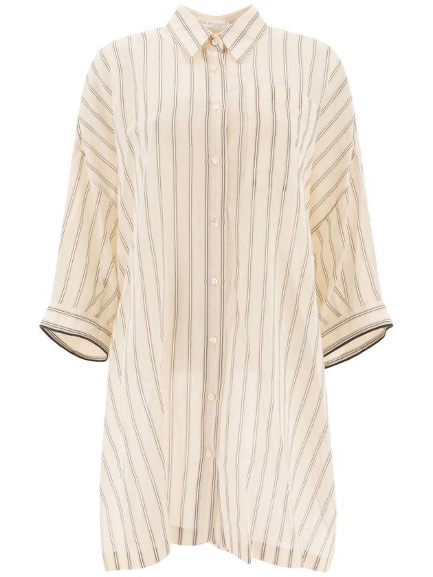 25SS 브루넬로 쿠치넬리 Camicia con dettaglio catena di monili MH777MJ926 C4051