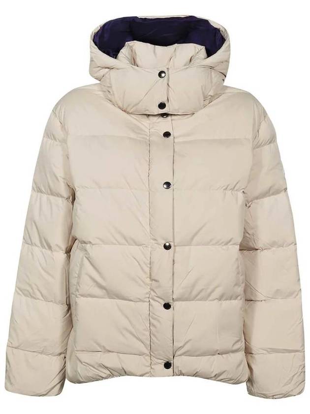 피레넥스 여성 Hooded Short Down Jacket Beige