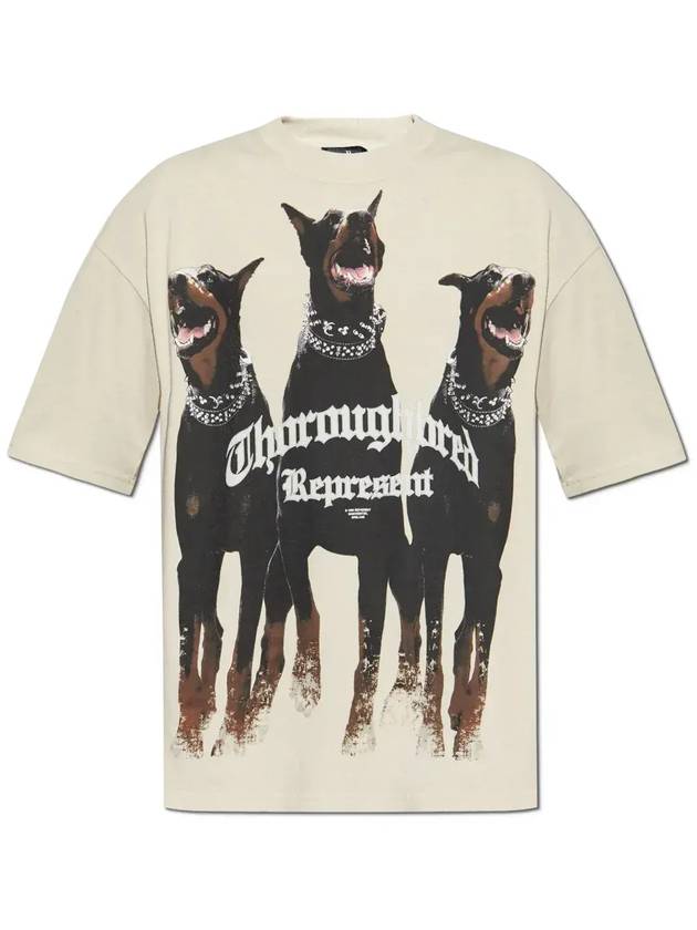 그래픽 도베르만 티셔츠를 표현하다 MLM411350_002VINTAGEWHITE