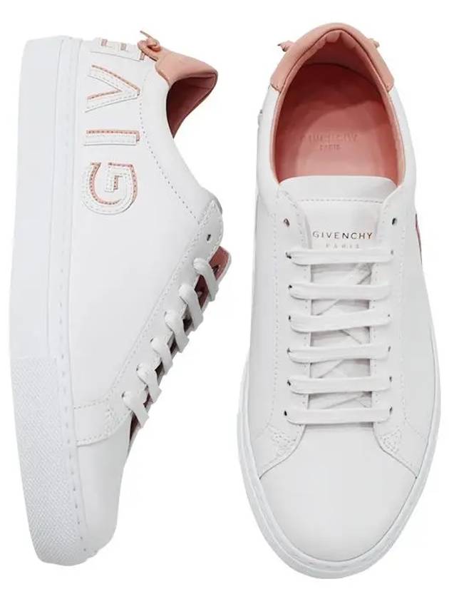 지방시 BE0003E06M 166 어반 스트릿 로고 핑크 힐탭 스니커즈