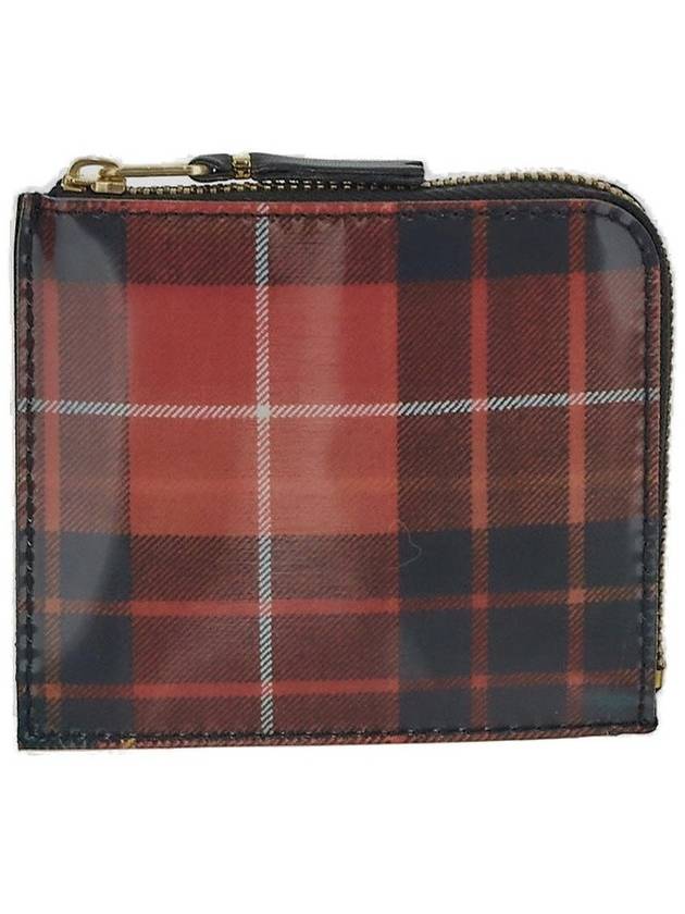 Comme des Garcons 지갑 체크 지퍼 지갑