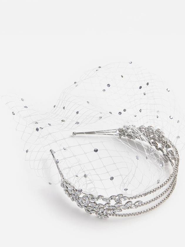 셀프포트레이트 & 39 크리스탈 장식 베일 헤드밴드& 39 베일 SS25655HSLSILVER
