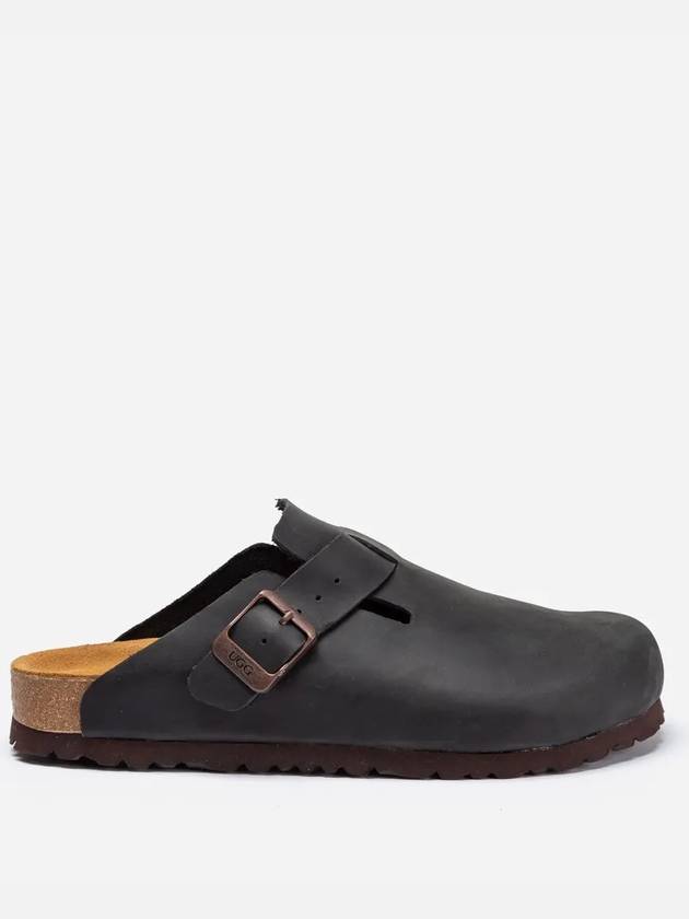 오즈웨어 오지 풋베드 레더 맨즈 슬리퍼 BLACK OB755M 발란