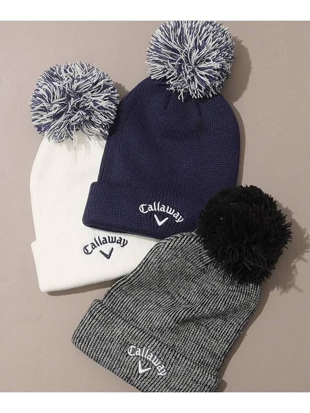23FW 캘러웨이 겨울골프웨어 폼폼이 니트비니 골프모자 털방울비니