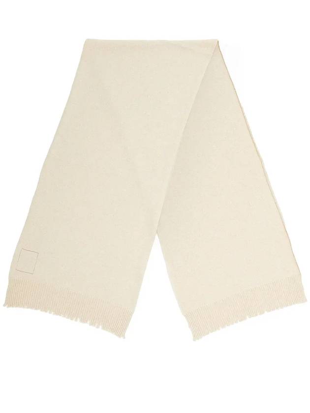 Uma Wang 로고 패치 프린지 엣지 스카프 UK0040_UW200