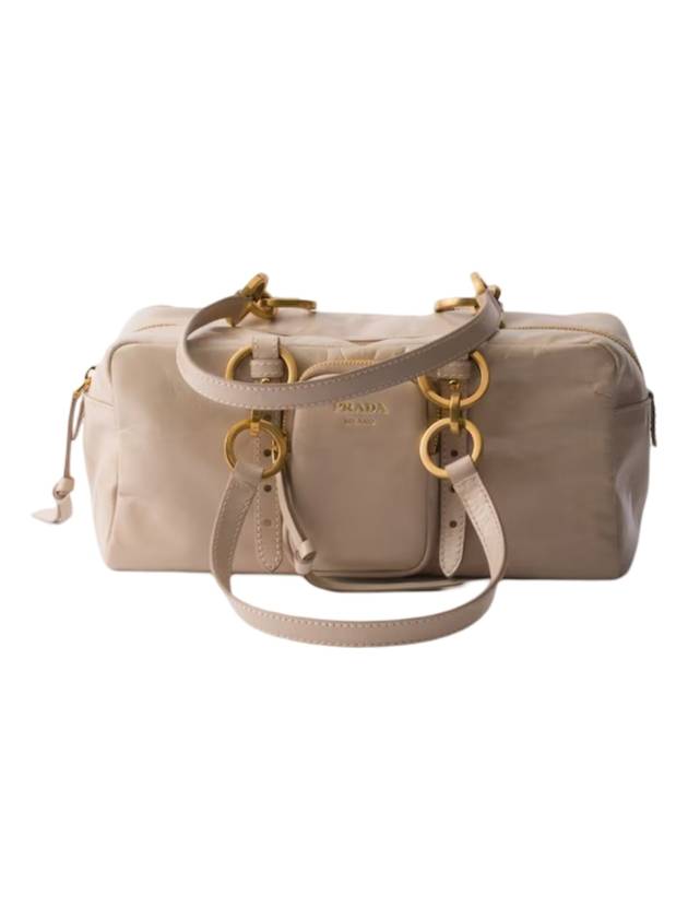 프라다 댕글 미디엄 레더 토트 백 파우더 핑크