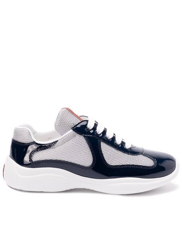 프라다 아메리카 컵 바이커 패브릭 로우탑 스니커즈 로얄 블루