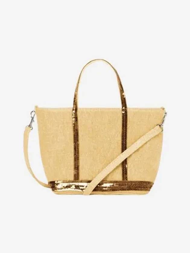 바네사 브루노 리넨 XS 카바스 토트 뵈르 Vanessa Bruno Linen XS Cabas Tote Black Beurre